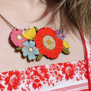 poppy bouquet necklace by layla amber