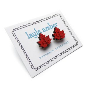 maple leaf earrings by layla amber